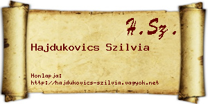 Hajdukovics Szilvia névjegykártya